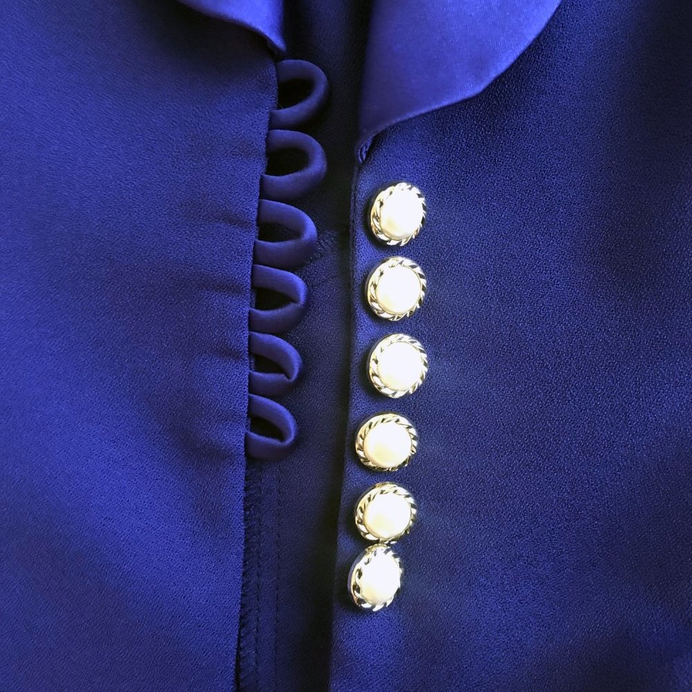 VINTAGE Blazer in Royal Blue Size 5 - Picture 10 of 10